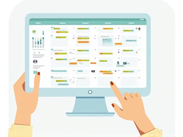 Interfaccia di un calendario editoriale con eventi colorati